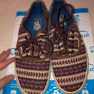 Awesome patterned Vans shoes, one of a kind